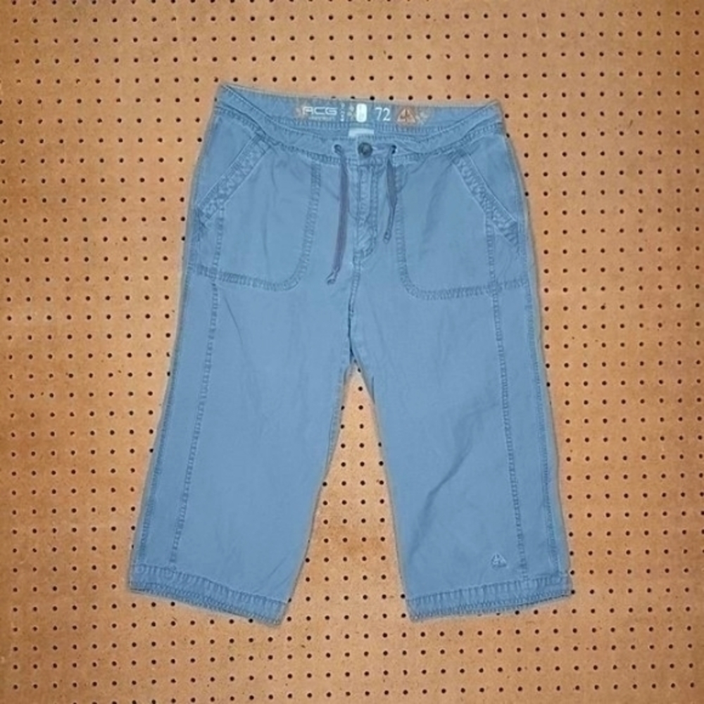 Vintage Nike ACG womens distressed gray ripstop drawstring hiking capris 6